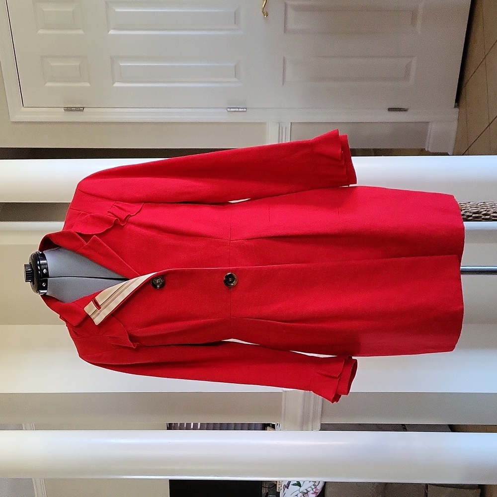 ETCETERA Red Dressy Coat Jacket Lined size 12